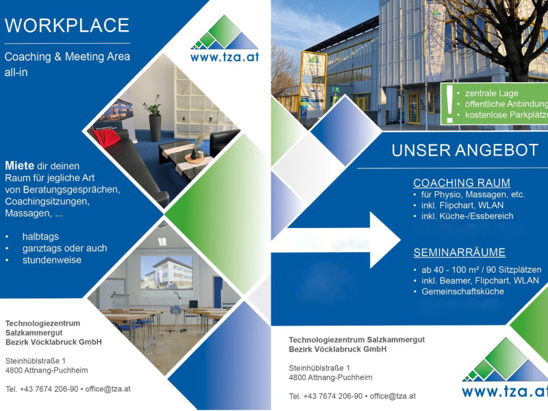 Coaching Raum und Seminarraum im Technologiezentrum Attnang-Puchheim buchen